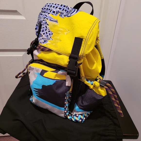 DRIES VAN NOTEN Multi Color Nylon Print Backpack - UNISEX - Picture 2 of 8